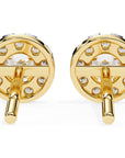 Cercei Stud Fleur din Aur 14k cu Moissanite Tăietură Briliant de 0.26 ct din 14K Aur Galben - Castelo.ro