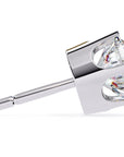 Cercei Solitaire Stud Luxury din Aur 14k cu Moissanite de 2.57 ct