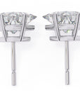 Cercei Stud Cu Diamante Naturale Tăietură Princess de 2 ct din - Castelo.ro