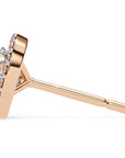 Cercei Stud Elsa cu Diamante Create în Laborator de 0.96 ct din 18K Aur Roz - Castelo.ro