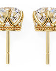 Cercei Stud Royal din Aur 14k Cu Diamante Naturale Tăietură Briliant de 2.6 ct din 14K Aur Galben - Castelo.ro