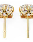 Cercei Stud Royal Cu Moissanite Tăietură Briliant de 2.6 ct din 18K Aur Galben - Castelo.ro