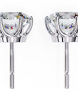 Cercei Stud Majestic din Aur 14k cu Diamante Naturale Tăietură Briliant de 2.5 ct din 14K Aur Alb - Castelo.ro