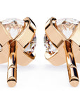 Cercei Stud L'Arte din Aur 14k cu Diamante Naturale Tăietură Briliant de 2.5 ct din 14K Aur Roz - Castelo.ro