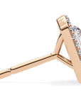 Cercei Stud Radiant Eiffel cu Moissanite de 0.95 ct din 18K Aur Roz - Castelo.ro