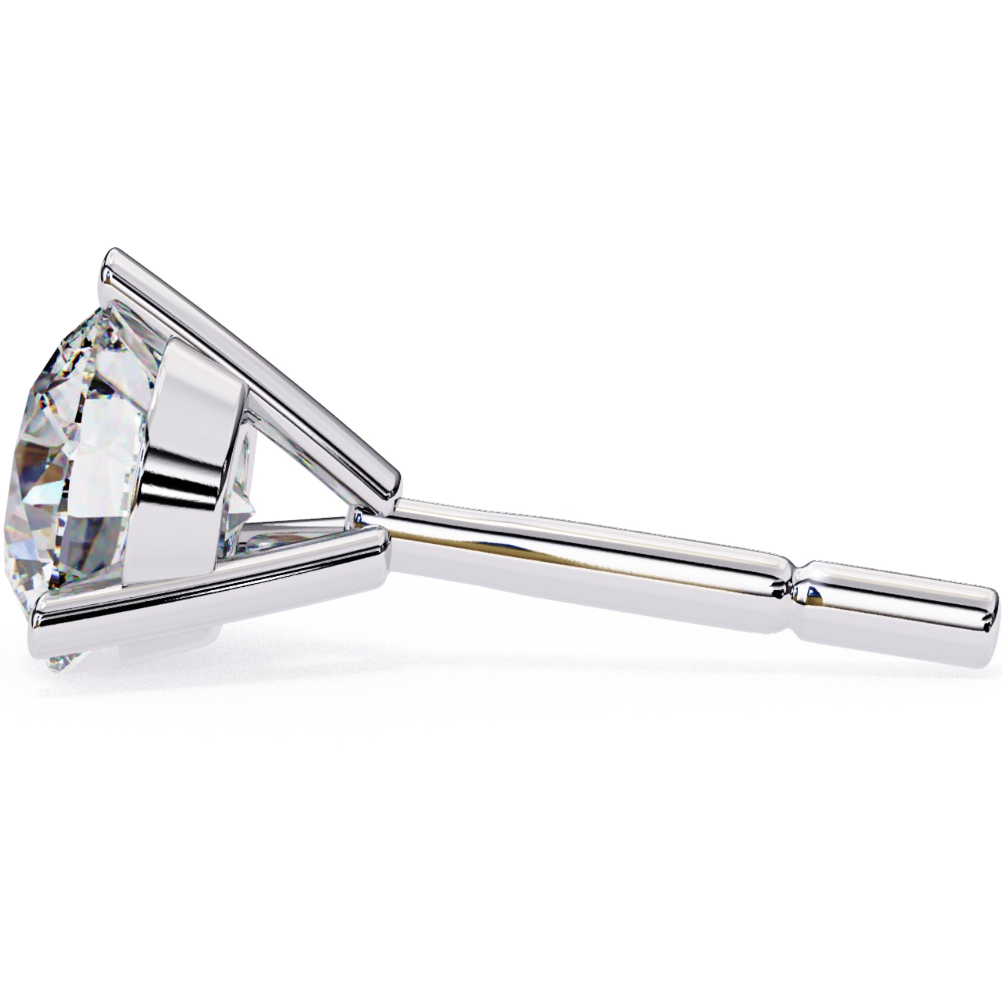 Cercei Stud Cu Diamante Naturale Tăietură Briliant de 2.5 ct din - Castelo.ro