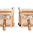 Cercei Stud Imperial cu Diamante Naturale Tăietură Princess de 3 ct din 18K Aur Roz - Castelo.ro
