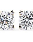 Cercei Stud Solitaire Heart din Aur 14k cu Moissanite de 2.57 ct