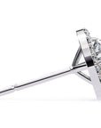 Cercei Stud Round Halo cu Diamante Create în Laborator de 0.92 ct din - Castelo.ro