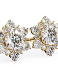 Cercei Stud Snowflake cu Diamante Create în Laborator de 0.72 ct din 18K Aur Galben - Castelo.ro