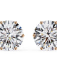 Cercei Stud Majestic din Aur 14k cu Moissanite Tăietură Briliant de 2.5 ct din 14K Aur Roz - Castelo.ro
