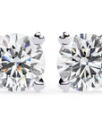 Cercei Stud Solitaire Heart din Aur 14k cu Moissanite de 2.57 ct