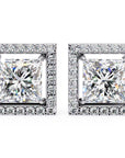 Cercei Stud Square cu Diamante Create în Laborator de 0.84 ct din - Castelo.ro