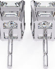 Cercei Stud Noble cu Diamante Create în Laborator Tăietură Emerald de 2.4 ct din - Castelo.ro