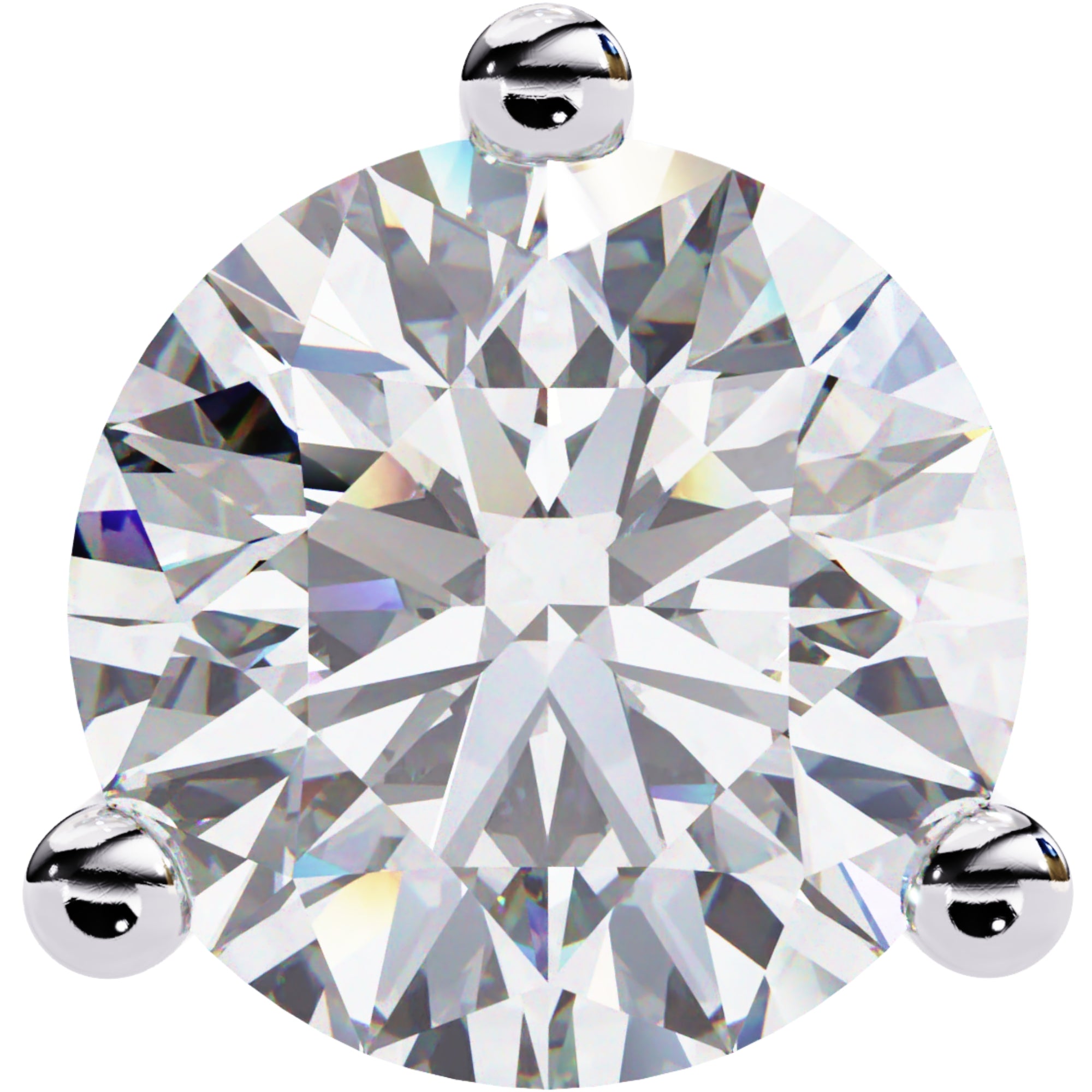 Cercei Stud Cu Diamante Naturale Tăietură Briliant de 2.5 ct din - Castelo.ro