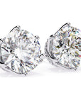 Cercei Stud Royal Cu Diamante Naturale Tăietură Briliant de 2.6 ct din - Castelo.ro