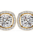 Cercei Stud Elsa cu Diamante Create în Laborator de 0.96 ct din 18K Aur Galben - Castelo.ro