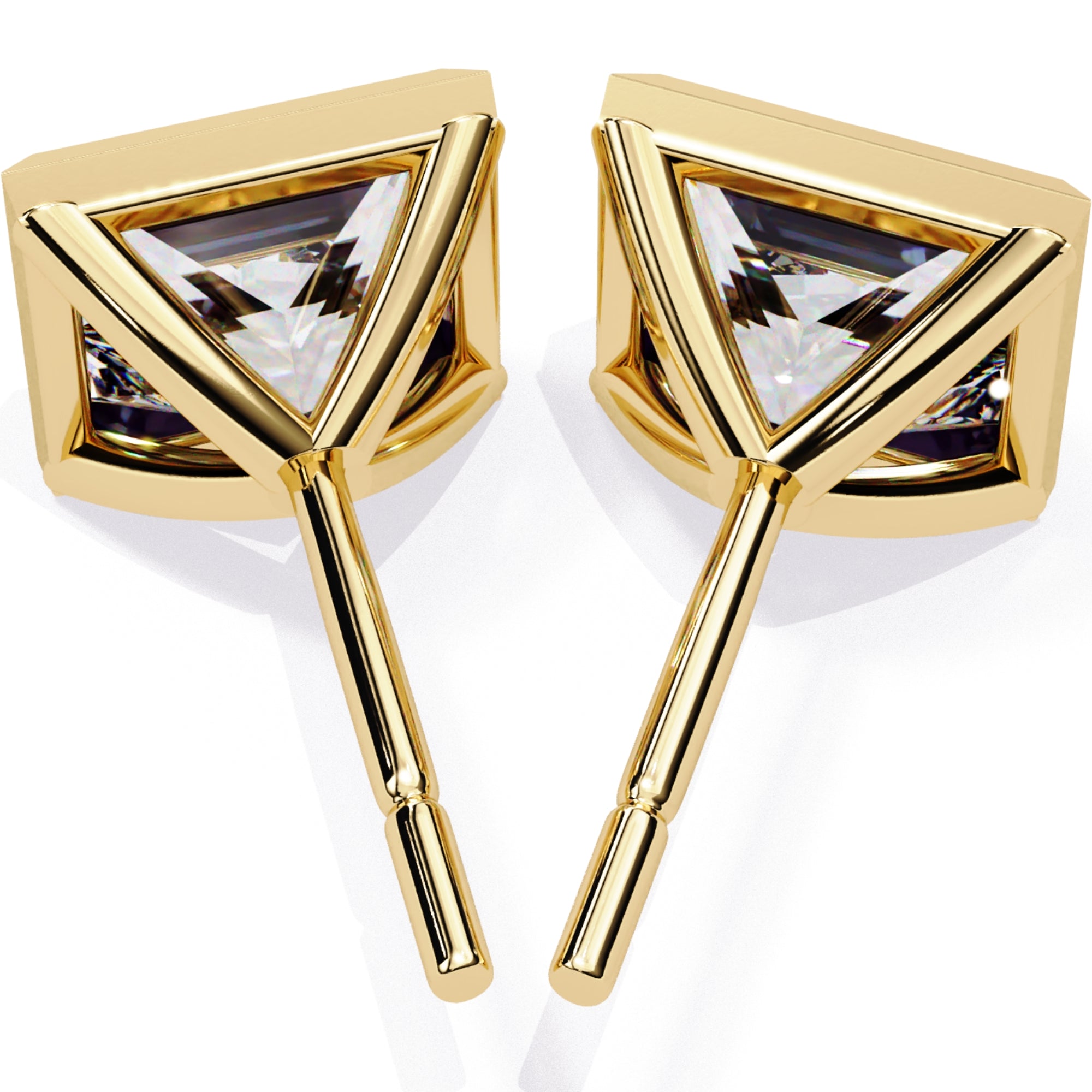 Cercei Stud Ravenna Princess din Aur 14k cu Moissanite de 1.77 ct