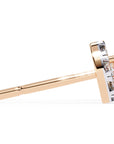 Cercei Stud Fleur din Aur 14k cu Moissanite Tăietură Briliant de 0.26 ct din 14K Aur Roz - Castelo.ro