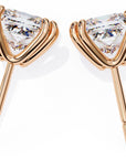 Cercei Stud Lumiere cu Diamante Naturale Tăietură Princess de 3 ct din 18K Aur Roz - Castelo.ro