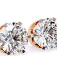 Cercei Solitaire Stud Luxury din Aur 14k cu Moissanite de 2.57 ct