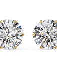 Cercei Stud Majestic din Aur 14k cu Moissanite Tăietură Briliant de 2.5 ct din 14K Aur Galben - Castelo.ro