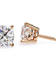 Cercei Stud Majestic cu Moissanite Tăietură Briliant de 2.5 ct din 18K Aur Roz - Castelo.ro