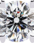 Cercei Stud Solitaire Heart din Aur 14k cu Moissanite de 2.57 ct