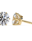 Cercei Stud Majestic din Aur 14k cu Moissanite Tăietură Briliant de 2.5 ct din 14K Aur Galben - Castelo.ro