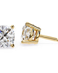 Cercei Stud Majestic cu Moissanite Tăietură Briliant de 2.5 ct din 18K Aur Galben - Castelo.ro