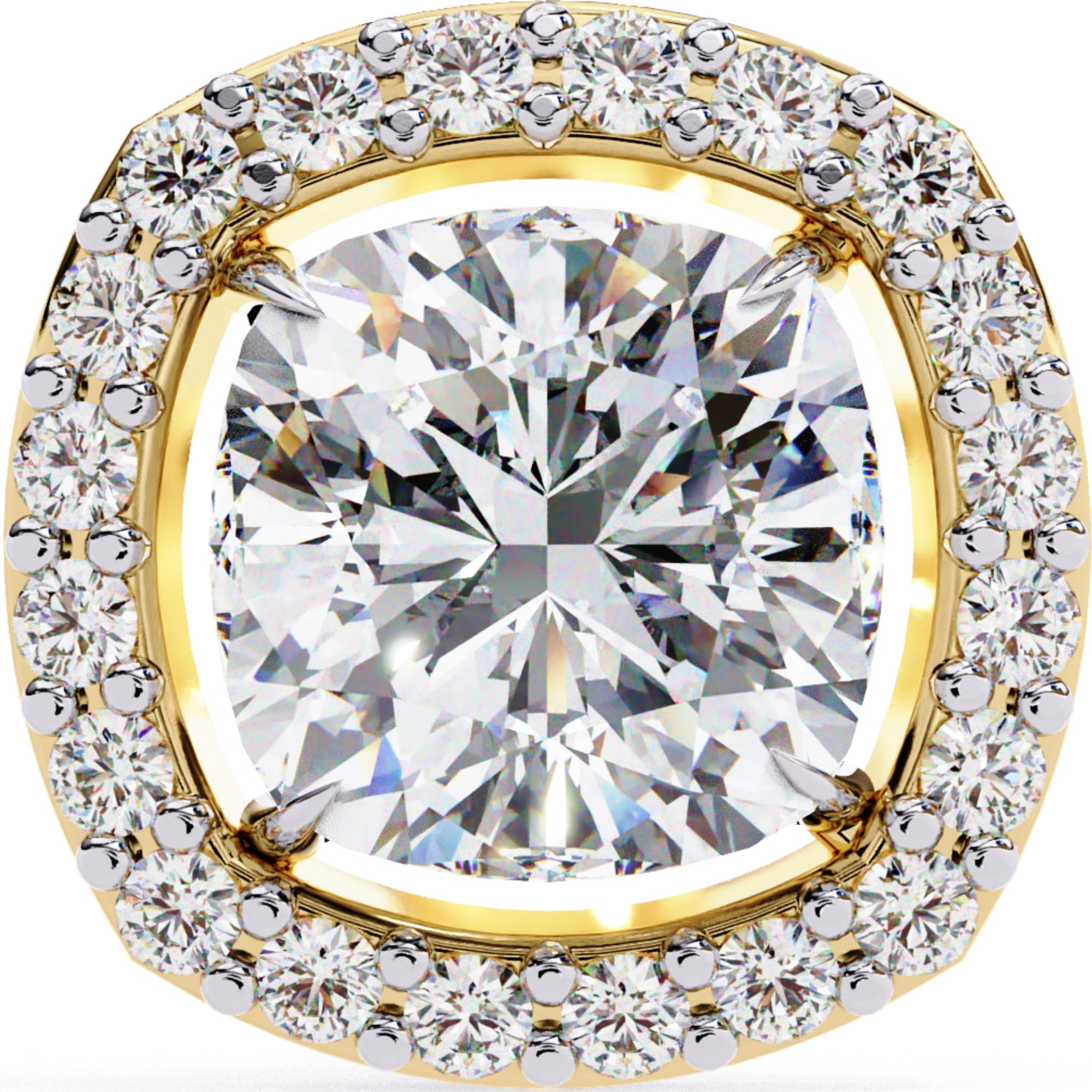 Cercei Stud Elsa cu Diamante Create în Laborator de 0.96 ct din 18K Aur Galben - Castelo.ro