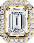 Cercei Stud Louvre Radiant cu Diamante Create în Laborator de 0.86 ct din 18K Aur Galben - Castelo.ro