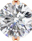 Cercei Stud La Reina cu Diamante Naturale Tăietură Briliant de 2.5 ct din 18K Aur Roz - Castelo.ro