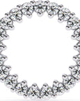 Cercei Stud Circle of Fire din Aur 14k cu Moissanite Tăietură Briliant de 0.3 ct din 14K Aur Alb - Castelo.ro