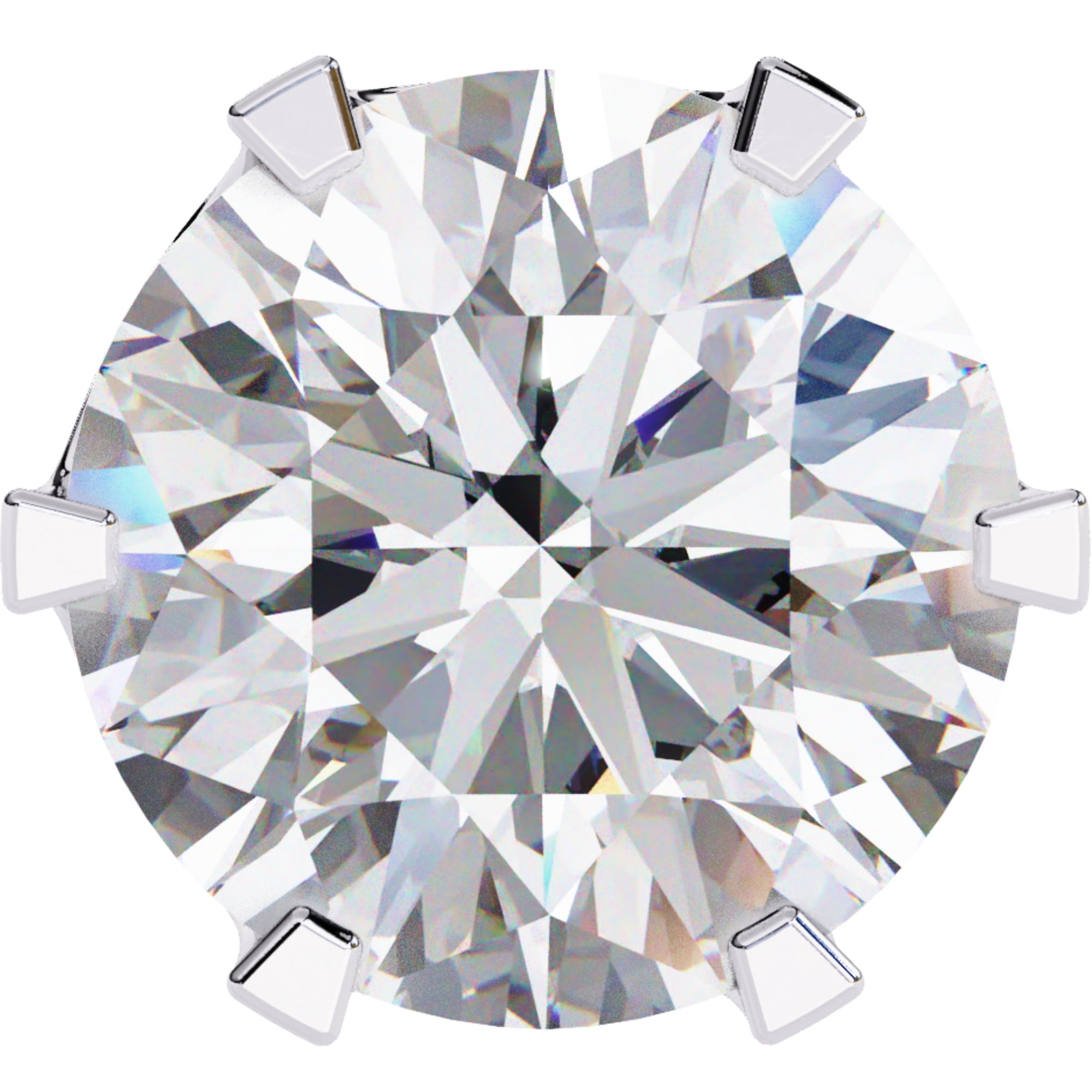 Cercei Solitaire Stud Luxury din Aur 14k cu Moissanite de 2.57 ct