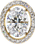 Cercei Stud Oval Star din Aur 14k cu Diamante Create în Laborator de 0.97 ct din 14K Aur Galben - Castelo.ro