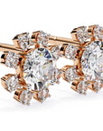 Cercei Stud Ice Queen cu Diamante Create în Laborator de 1.22 ct din 18K Aur Roz - Castelo.ro