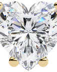 Cercei Stud Inima din Aur 14k cu Moissanite Tăietură Heart de 2.4 ct din 14K Aur Galben - Castelo.ro