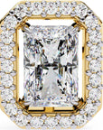 Cercei Stud Radiant Eiffel cu Moissanite de 0.95 ct din 18K Aur Galben - Castelo.ro