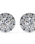 Cercei Stud Fleur cu Diamante Naturale Tăietură Briliant de 0.26 ct din 18K Aur Roz - Castelo.ro