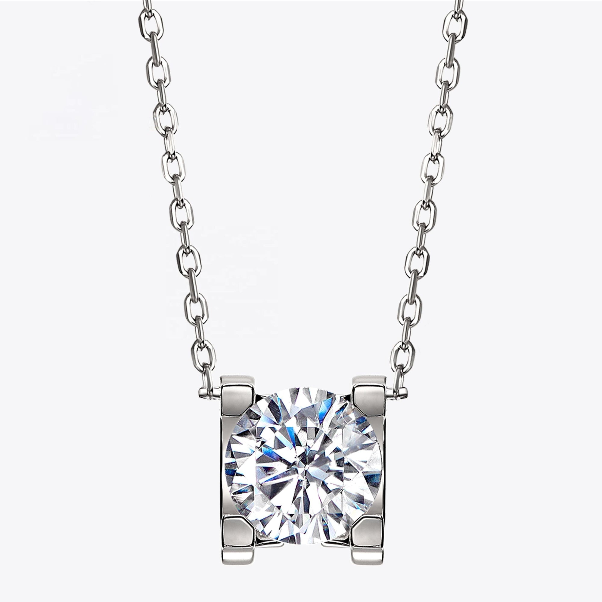 Lănțișor Piatra Cubica Solitaire din Argint 925, Cu Zircon 5A din - Castelo.ro
