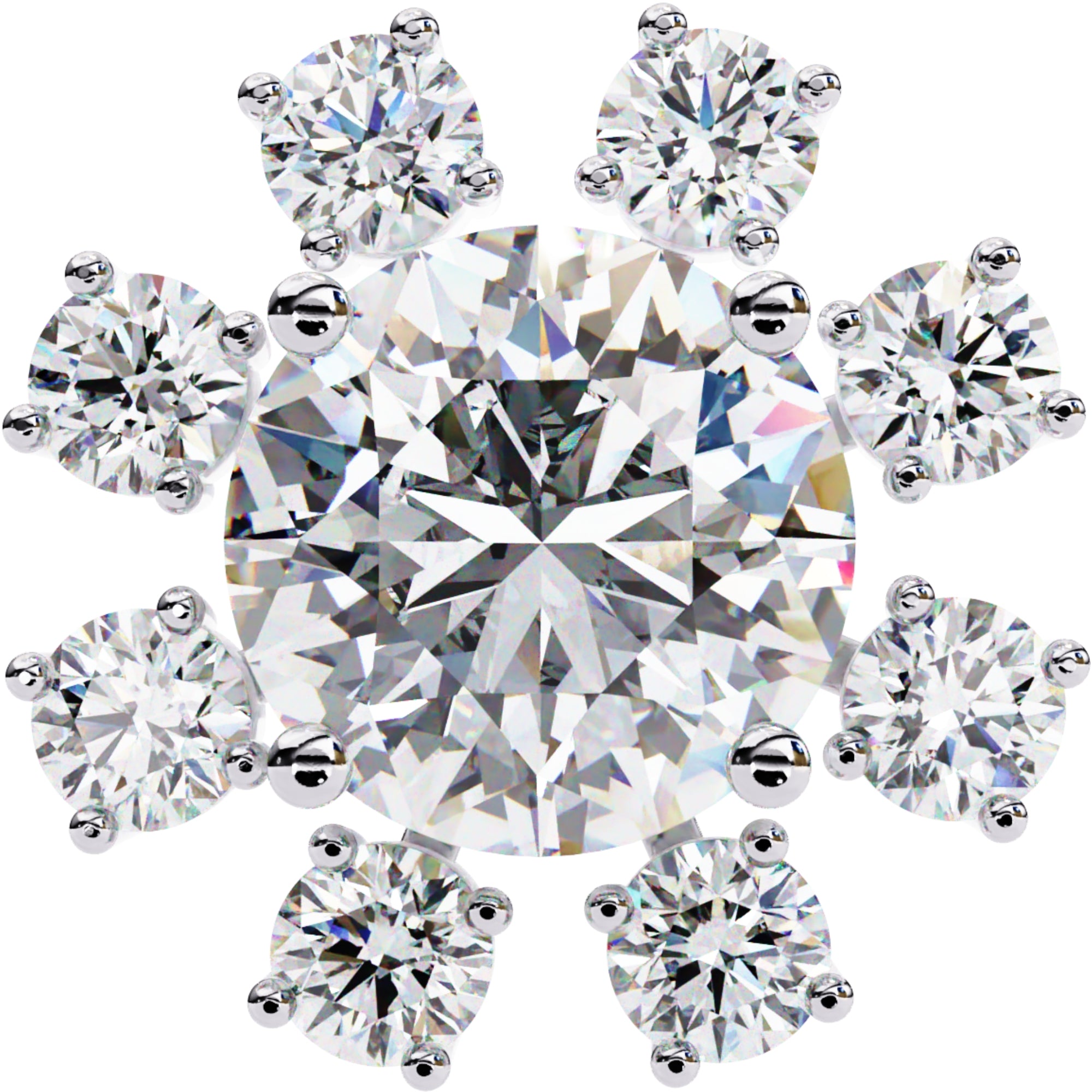 Cercei Stud Ice Queen cu Diamante Create în Laborator de 1.22 ct din 18K Aur Roz - Castelo.ro