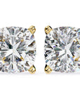 Cercei Stud Majestic cu Moissanite Tăietură Briliant de 2.5 ct din 18K Aur Galben - Castelo.ro