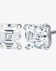 Cercei Cubici Stud Clasici cu Zircon Tăietură Asscher din Argint 925 din - Castelo.ro