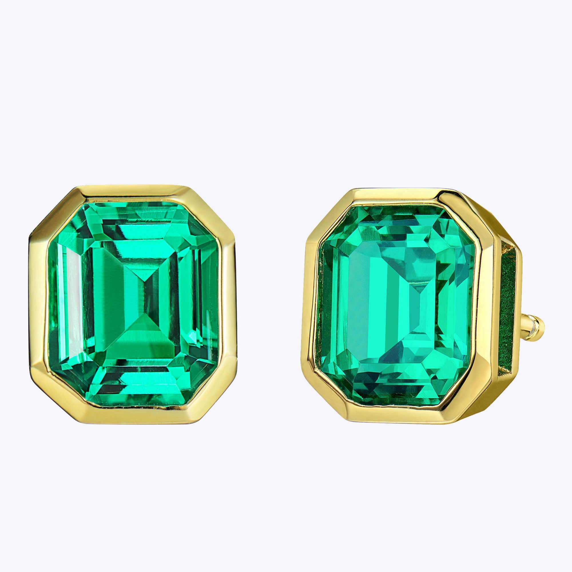 Cercei Stud cu Cristal Sintetic din Argint S925 Placat cu Rodiu și Zircon 5A din - Castelo.ro