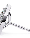 Cercei Stud Tear Drop din Aur 14k cu Moissanite de 0.81 ct din 14K Aur Alb - Castelo.ro