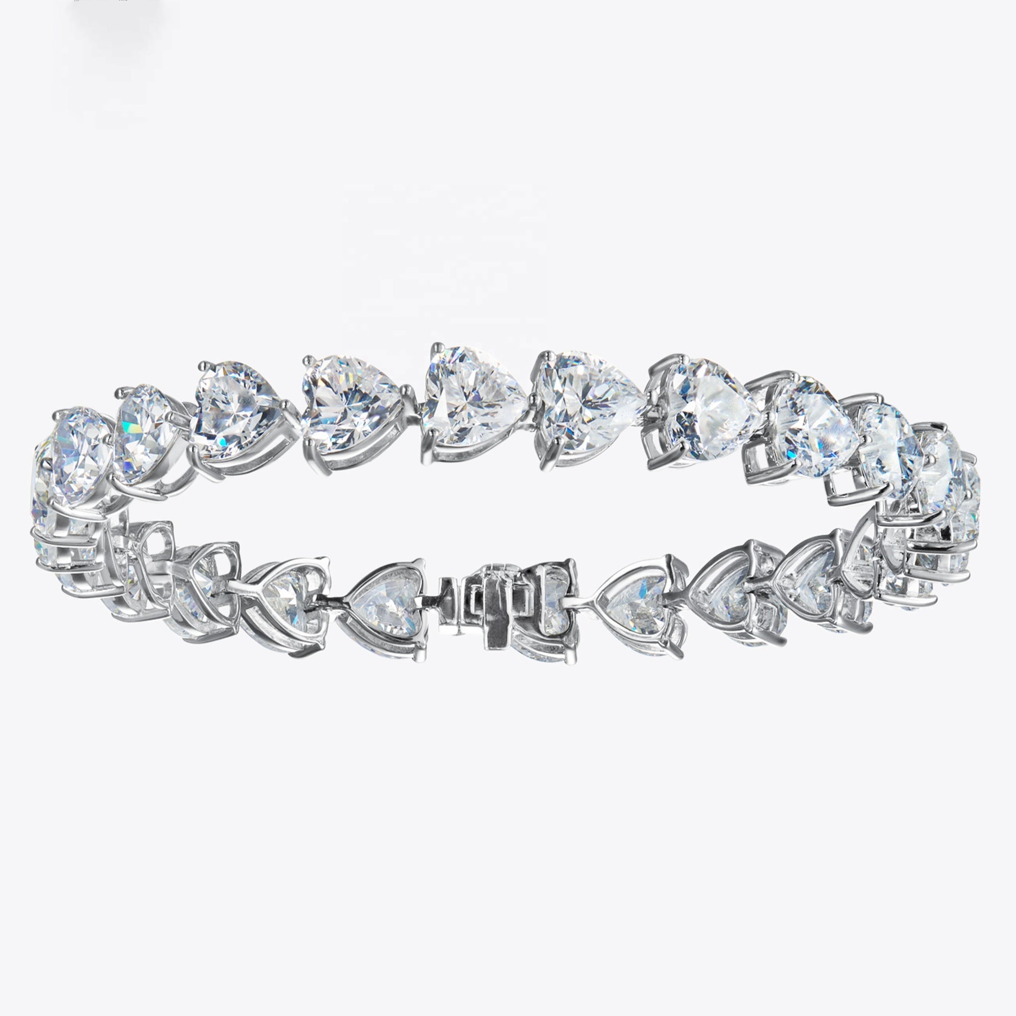 Brățară Rafinată din Argint 925 cu Cristale Zircon 5A Tăietură Inimă Clasică din - Castelo.ro