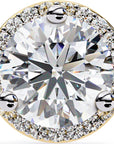 Cercei Stud Halo Dreams din Aur 14k cu Moissanite de 1.95 ct