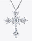 Lănțișor Elegant Cruce din Argint 925, Placată Cu Zircon din - Castelo.ro