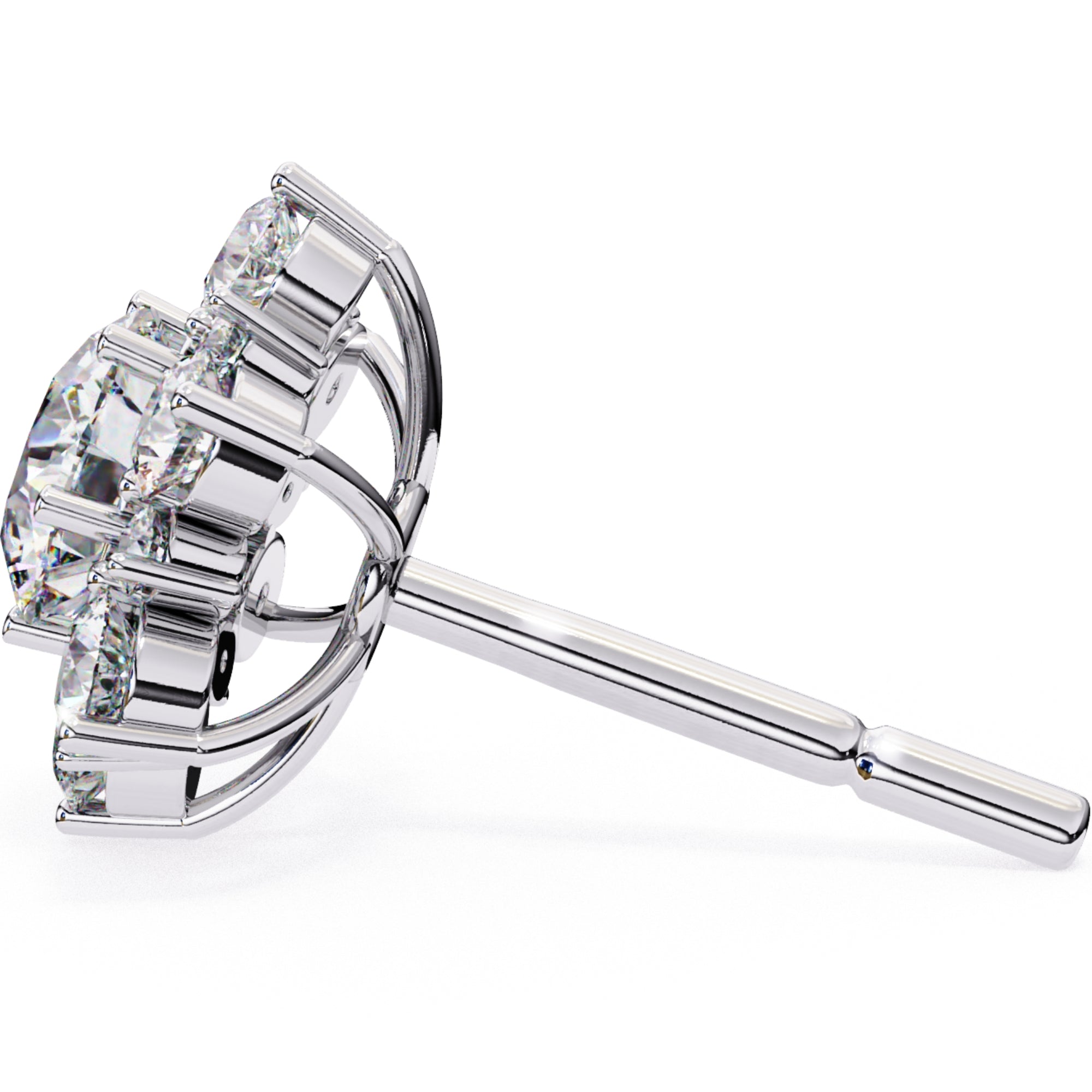Cercei Stud Snowflake cu Diamante Create în Laborator de 0.72 ct din - Castelo.ro